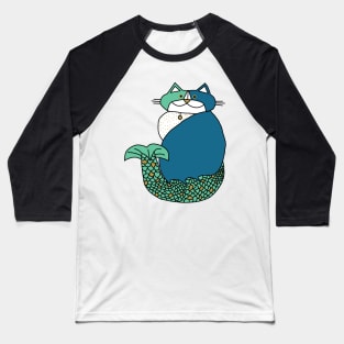 Kevin MerCat the Cat Mermaid Baseball T-Shirt